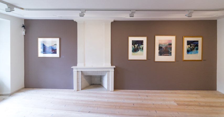 Vue de l'exposition "Zao Wou-Ki. La lumière et le souffle" - photo © Michel Barraz, tous droits réservés Musée d'art de Pully