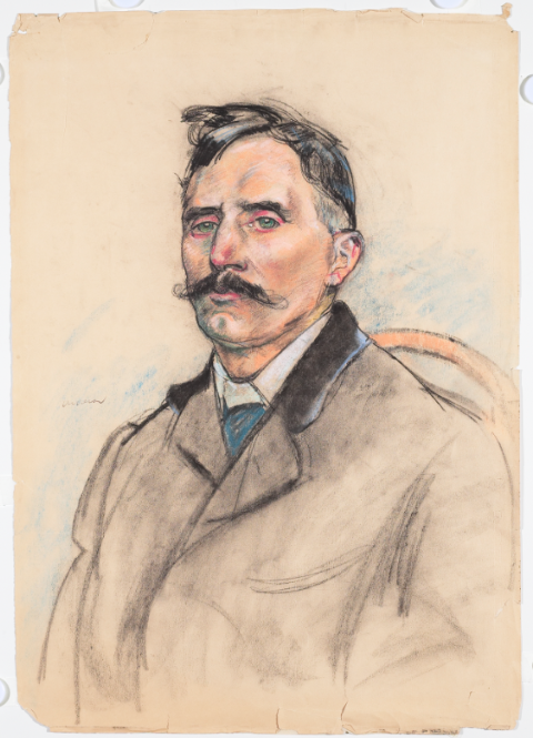 Edouard Morerod, "Portrait de Marius Borgeaud", s.d., pastel sur papier, 67.5 x 49.3 cm, inv. MAP 573 © MAP, Photo: Creatim, Renens