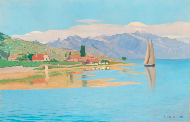 Félix Vallotton, "Vue du port de Pully", 1891, huile sur toile, 51 x 74 cm, inv. MAP 145 © MAP, Photo: Creatim, Renens