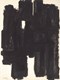 Pierre Soulages, Sans titre, 1951, gouache sur papier, 65 x 50 cm, Collection du peintre Zao Wou-Ki / Donation Françoise Marquet-Zao, Musée de l'Hospice Saint-Roch, Issoudun